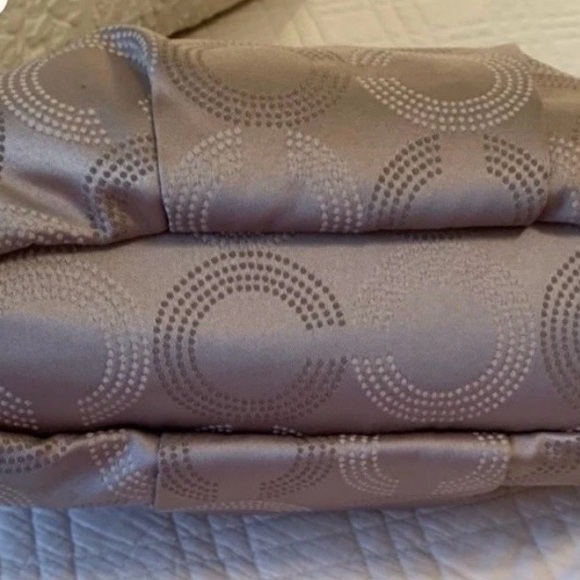 COACH Signature Satin Finish Taupe Handbag - Picture 3 of 7